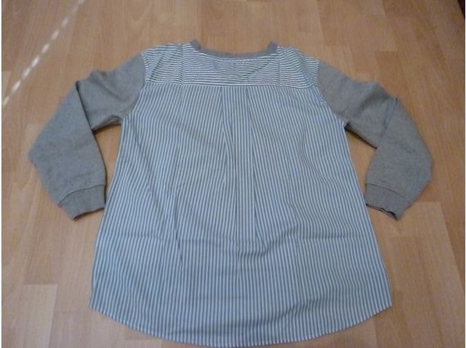 Autre Marque Felpa CUSTOMMADE Grigia e Blu a Righe Cotone M - vista 4