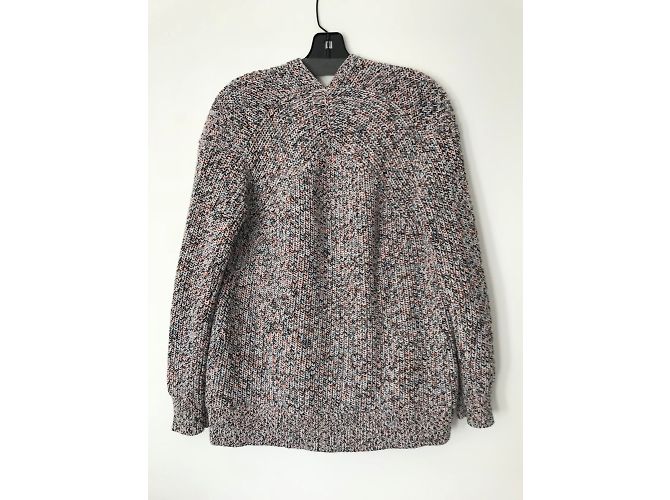 T By Alexander Wang V-Ausschnitt Baumwollpullover mehrfarbig Mehrfarben - Ansicht 2