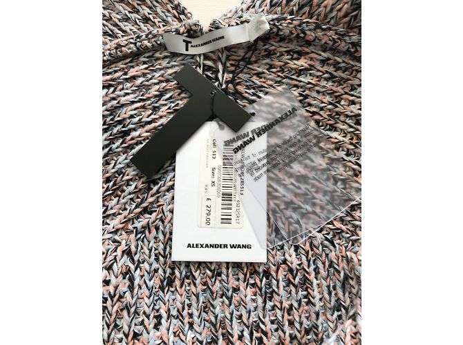 T By Alexander Wang V-Ausschnitt Baumwollpullover mehrfarbig Mehrfarben - Ansicht 4