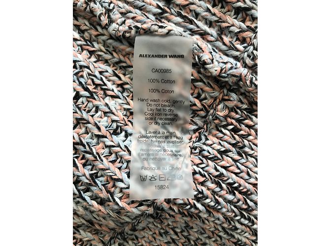 T By Alexander Wang V-Ausschnitt Baumwollpullover mehrfarbig Mehrfarben - Ansicht 5