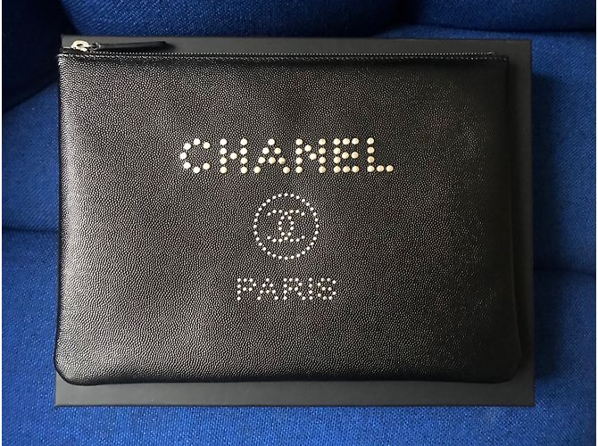 Chanel Bolso de embrague deauville Negro - vista 2