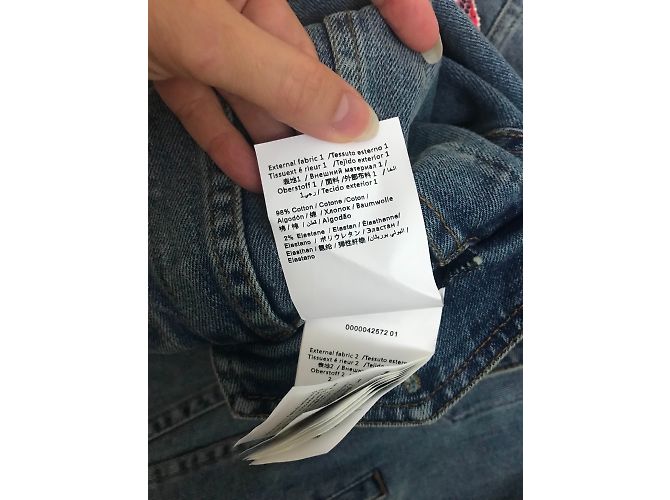 Valentino giacca denim a farfalla ricamata Blu - vista 5