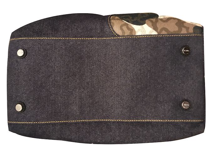 Autre Marque Borsa Tous blu in pelle e cotone - vista 2