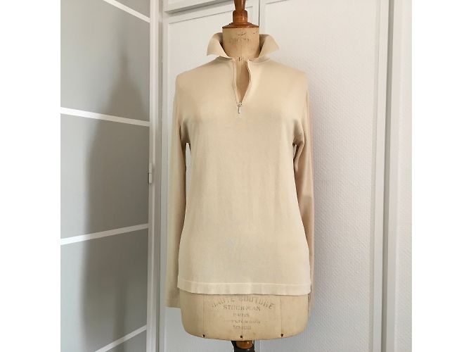 Emmanuelle Khanh Poloshirt Beige Viskose - Ansicht 3