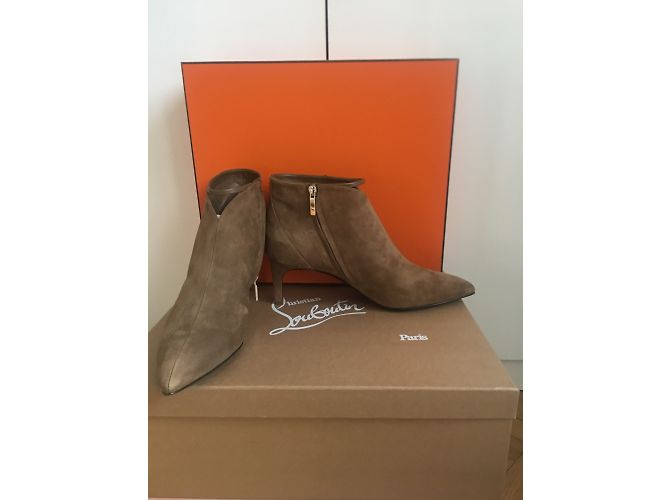 Botines Hermès Please Low Ante Caramelo 35 - vista 4