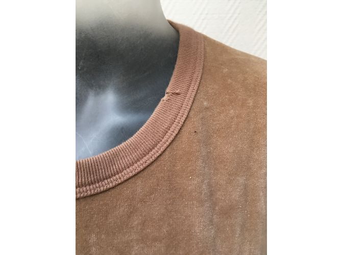 Sonia Rykiel Samtkleid Pullover Taupe Kastanie Hellbraun - Ansicht 3