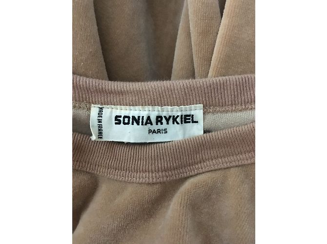 Sonia Rykiel Samtkleid Pullover Taupe Kastanie Hellbraun - Ansicht 4