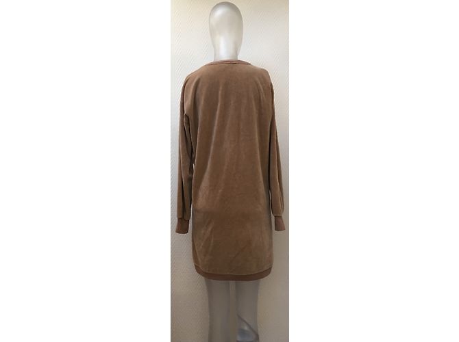 Sonia Rykiel Samtkleid Pullover Taupe Kastanie Hellbraun - Ansicht 5