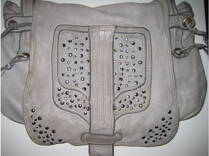 Borsa in pelle Zadig & Voltaire con borchie Grigia Grigio - vista 4