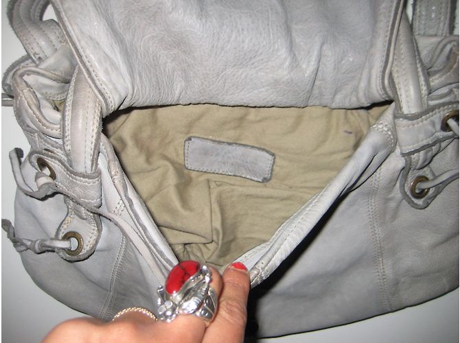 Borsa in pelle Zadig & Voltaire con borchie Grigia Grigio - vista 6