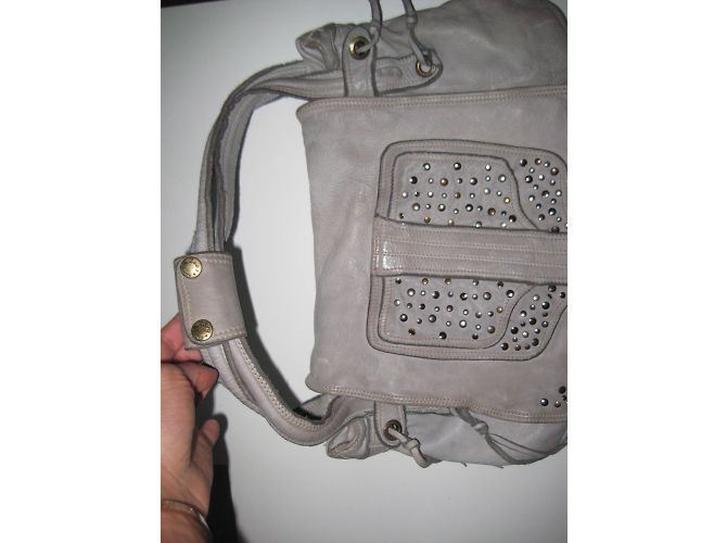 Borsa in pelle Zadig & Voltaire con borchie Grigia Grigio - vista 8