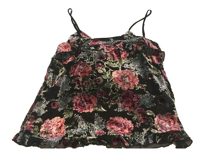 Top de terciopelo con estampado de flores The Kooples Multicolor - vista 2