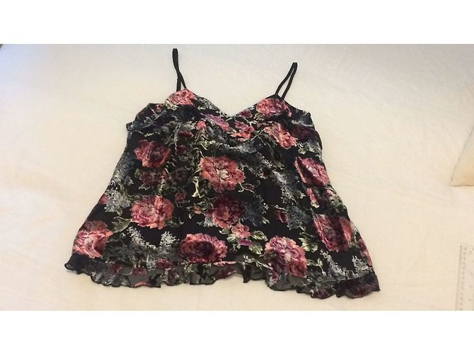 Top de terciopelo con estampado de flores The Kooples Multicolor - vista 3