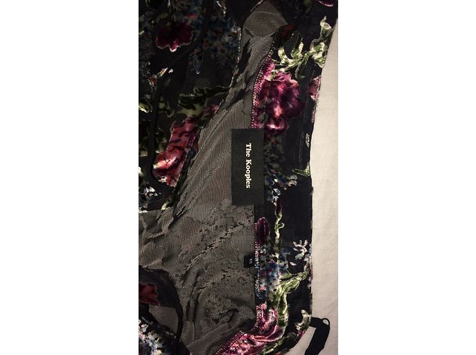 Top de terciopelo con estampado de flores The Kooples Multicolor - vista 4