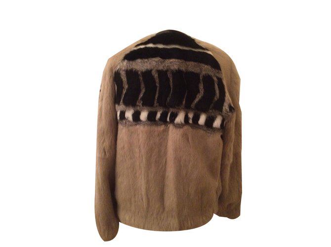 Abrigo de piel Iro Beige - vista 2