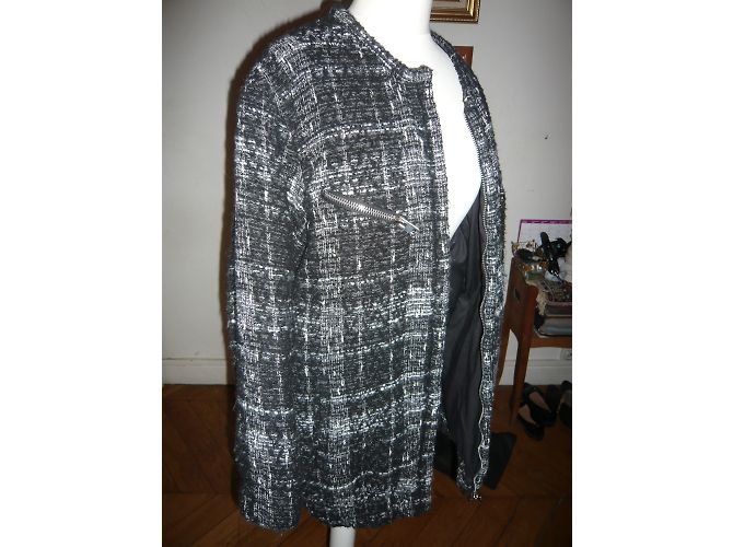 Abrigo Iro Analea a cuadros efecto tweed Multicolor - vista 3