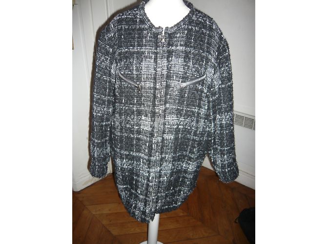 Abrigo Iro Analea a cuadros efecto tweed Multicolor - vista 5