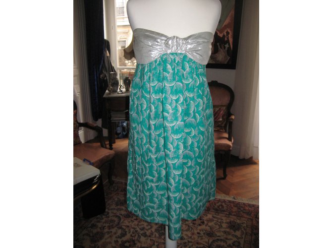 Vestido Iro de algodón verde Multicolor - vista 3