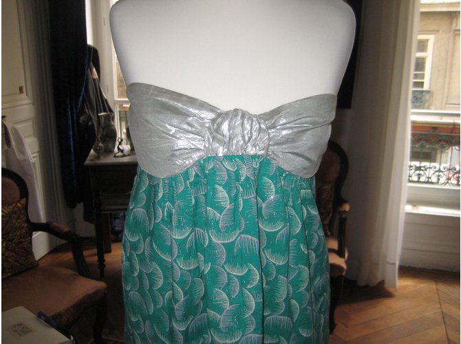 Vestido Iro de algodón verde Multicolor - vista 4