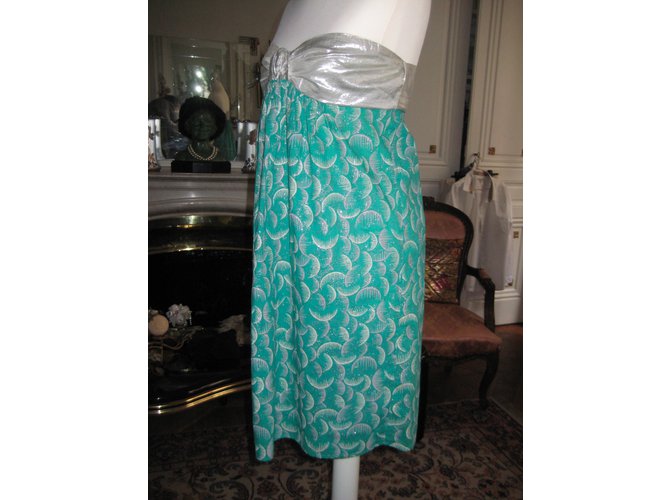 Vestido Iro de algodón verde Multicolor - vista 6