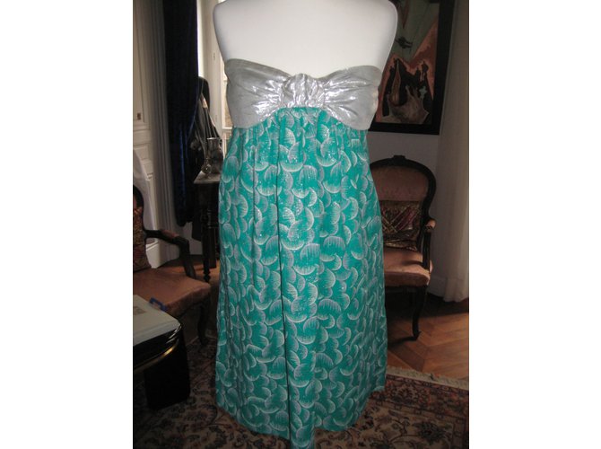 Vestido Iro de algodón verde Multicolor - vista 7