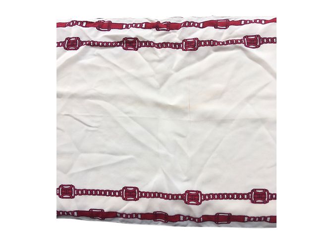 Lenço de seda Céline cor eggshell Fora de branco - vista 2