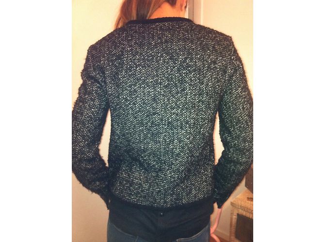The Kooples Jacke Schwarz Tweed Effekt - Ansicht 3