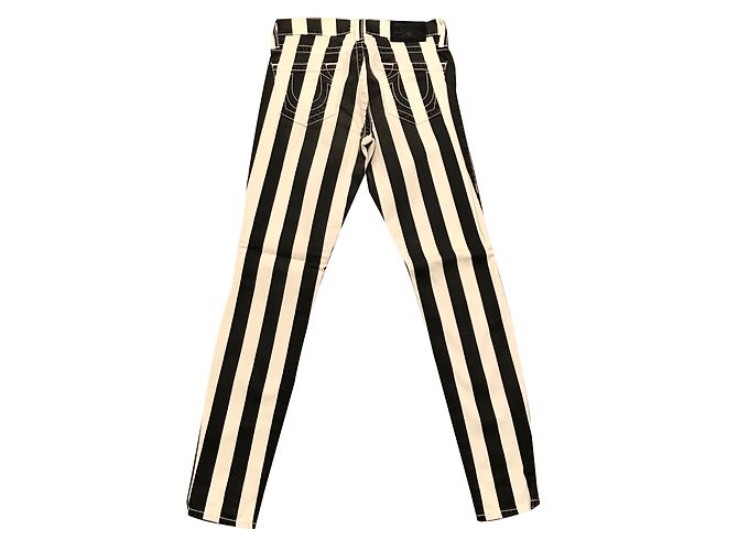 Vaqueros slim True Religion con rayas negras y blancas Negro Blanco - vista 2