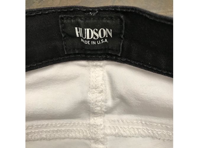 Jeans slim fit Hudson nero e bianco - vista 3