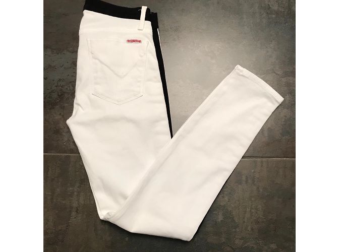 Jeans slim fit Hudson nero e bianco - vista 5