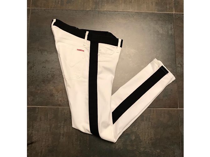 Jeans slim fit Hudson nero e bianco - vista 6