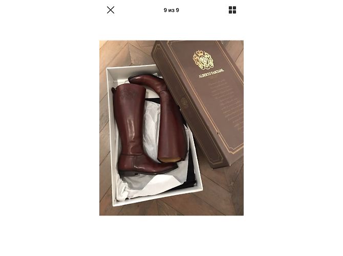 Autre Marque Botas de piel marrón Castaño - vista 10