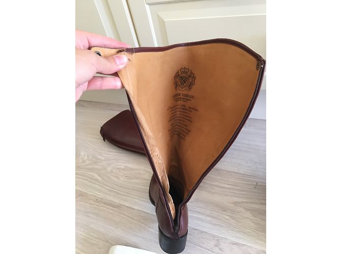 Autre Marque Botas de piel marrón Castaño - vista 6
