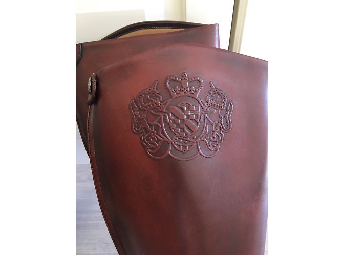 Autre Marque Botas de piel marrón Castaño - vista 7