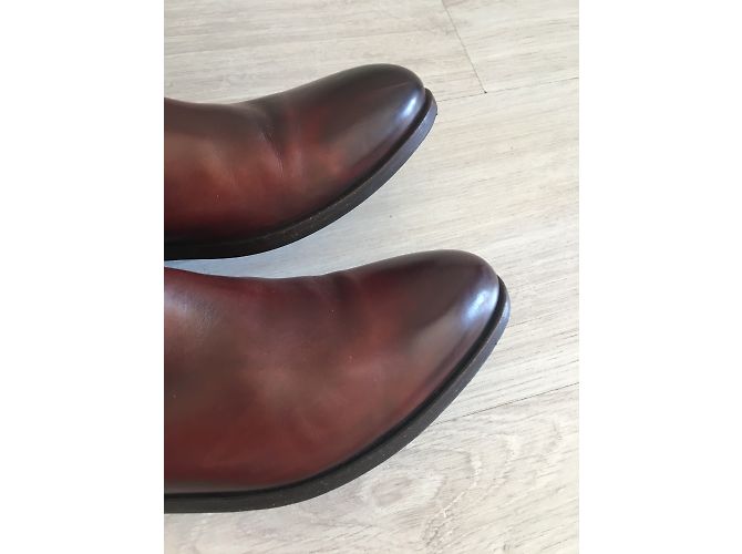 Autre Marque Botas de piel marrón Castaño - vista 8