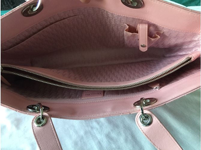 Dior Lady Dior Borsa in pelle rosa - vista 4