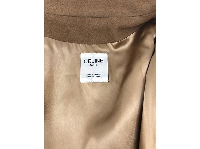 Abrigo Céline de lana beige caramelo 40FR - vista 6
