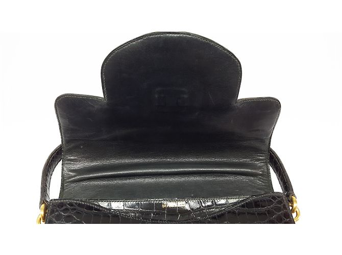 Hermès Borsa vintage in coccodrillo nero - vista 7