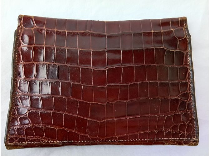 Hermès Cartera de cocodrilo marrón Castaño - vista 3