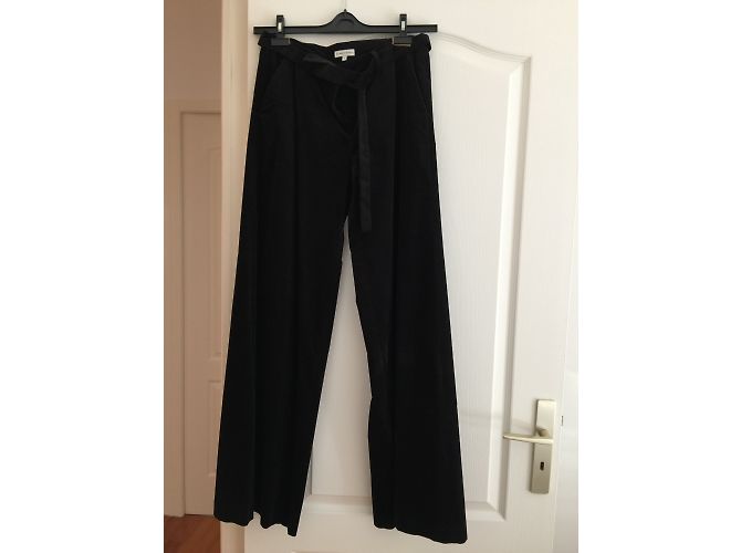 Dimension Hose aus schwarzem Samt ausgestellte Hose - Ansicht 4