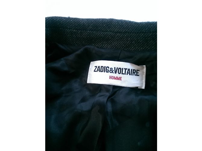 Zadig & Voltaire Blazer Jacke Dunkelgrau Wolle Anthrazitgrau - Ansicht 5