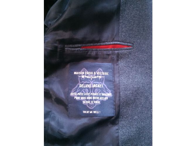 Zadig & Voltaire Blazer Jacke Dunkelgrau Wolle Anthrazitgrau - Ansicht 6