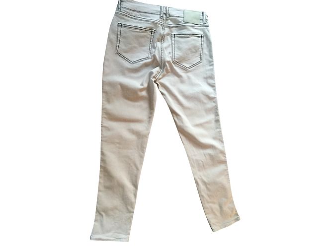 Vaqueros Claudie Pierlot Beige de Algodón 7/8 - vista 2