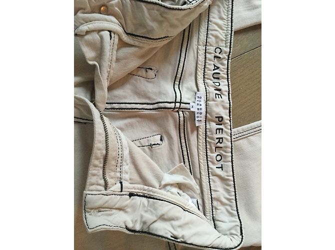 Vaqueros Claudie Pierlot Beige de Algodón 7/8 - vista 4