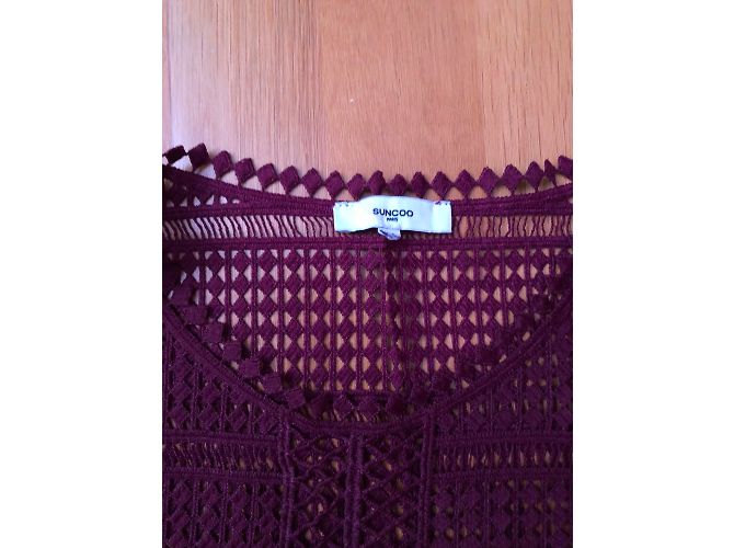 Suncoo Spitzenkleid Dunkelrot Bordeaux - Ansicht 3