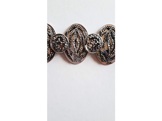 inconnue Bracciale Galoppi in argento con piastre ovali - vista 3