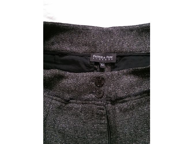 Patrizia Pepe Hose Grau Metallic Wolle - Ansicht 3