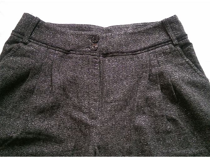 Patrizia Pepe Hose Grau Metallic Wolle - Ansicht 4