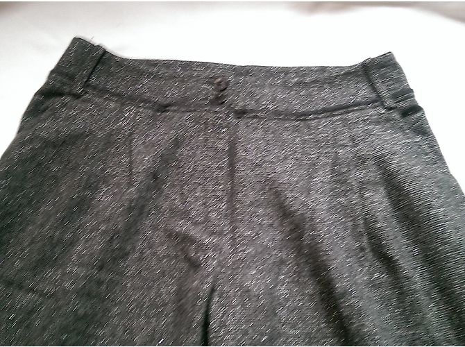 Patrizia Pepe Hose Grau Metallic Wolle - Ansicht 6