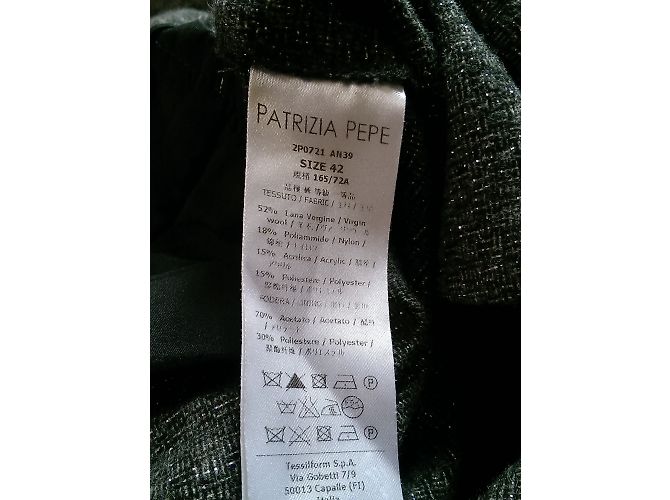 Patrizia Pepe Hose Grau Metallic Wolle - Ansicht 7